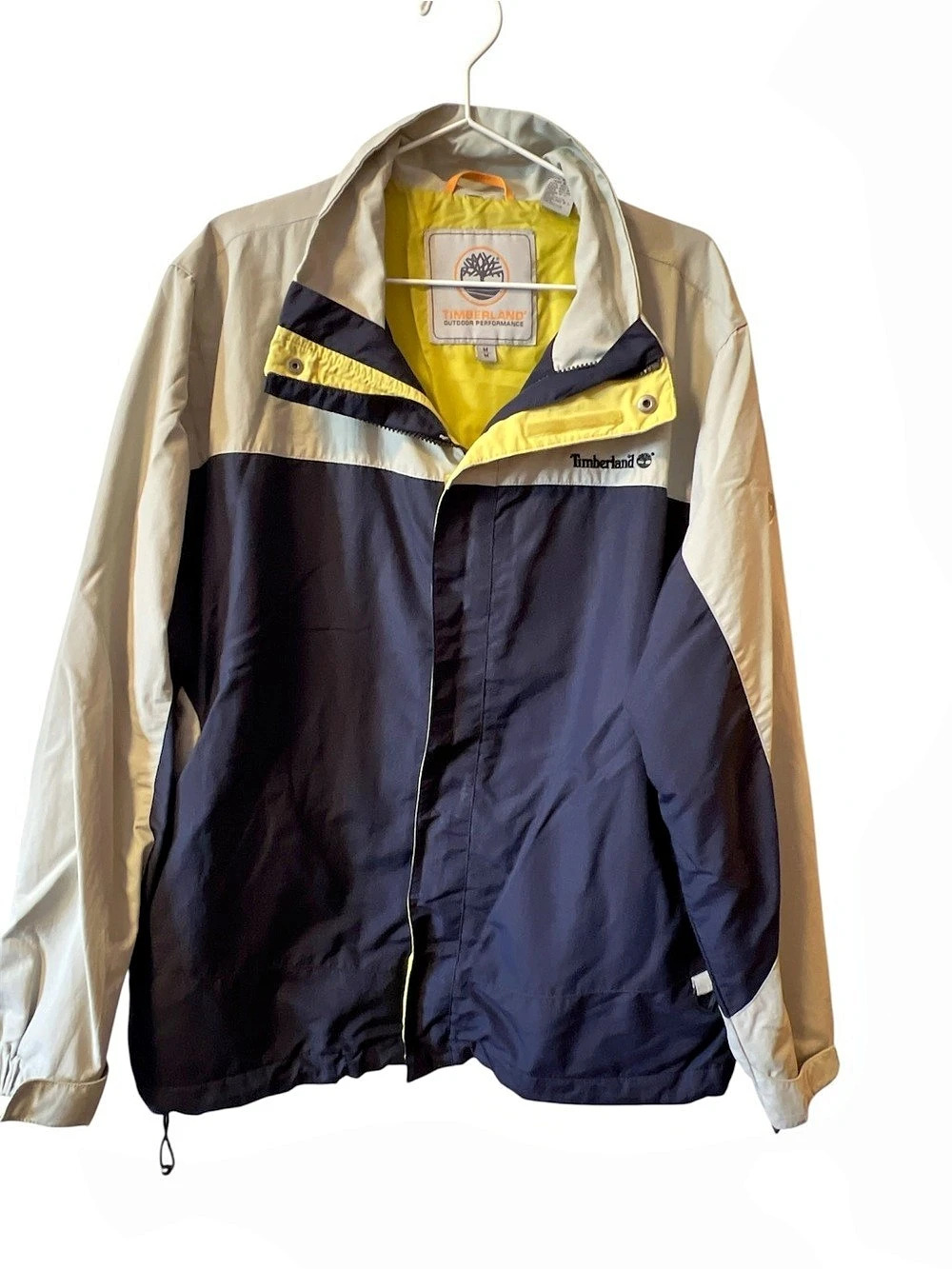 Vintage Timberland Color Block Windbreaker Size Medium zip up
